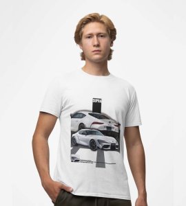 Turbo Beast : R35 Performance Graphic Printed White T-Shirt