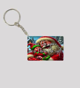 Secret Senta Theme Unique Gift Choice Printed Keychain Pack of 2