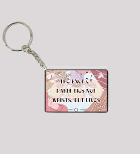Emotional Raksha Bandhan Quote On Lifelong Bond Printed Keychain Pack of 2