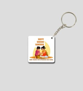 Funny Yet Festive Raksha Bandhan Love Printed Keychain Pack of 2
