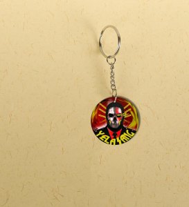 Dark Flame Leader With Ghost Vibe Printed Round Keychain Pack of 2