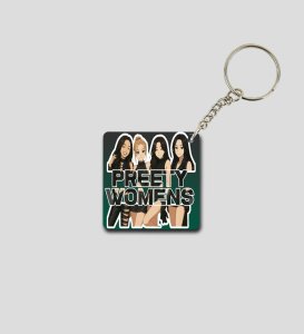 Beauty With Power Pretty Woman Style Printed Keychain Pack of 2
