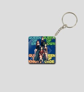 Crowned With Confidence Queen Of Era Printed Keychain Pack of 2