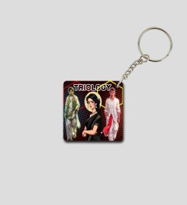 Unbreakable Trio Power Of Three Printed Keychain Pack of 2