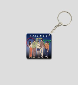 Friends Make Every Moment Better And Brighter Printed Keychain Pack of 2