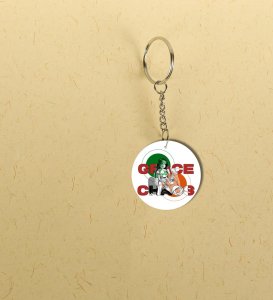Grace in Chaos Artistic Attitude Theme: Printed Round Keychain Pack of 2