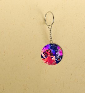 Fireworks in Sky Diwali Printed Round Keychain Pack of 2