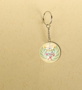 Celebration with Diyas Diwali Printed Round Keychain Pack of 2