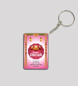 Joyful Festival Lights Deep Utsav Diwali Printed Keychain Pack of 2