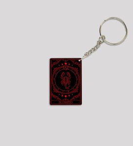 Mysterious Scorpio Power Symbol Astroverse Printed Keychain Pack of 2