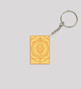 Bold Leo Radiance Roars in Astroverse Printed Keychain Pack of 2